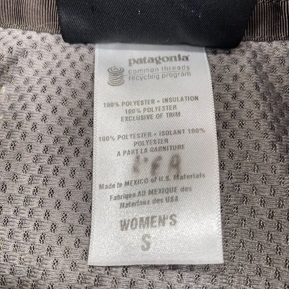 Patagonia Synchilla Womens Full Zip Fleece Vest Olive Green Logo Size Small - Picture 6 of 13